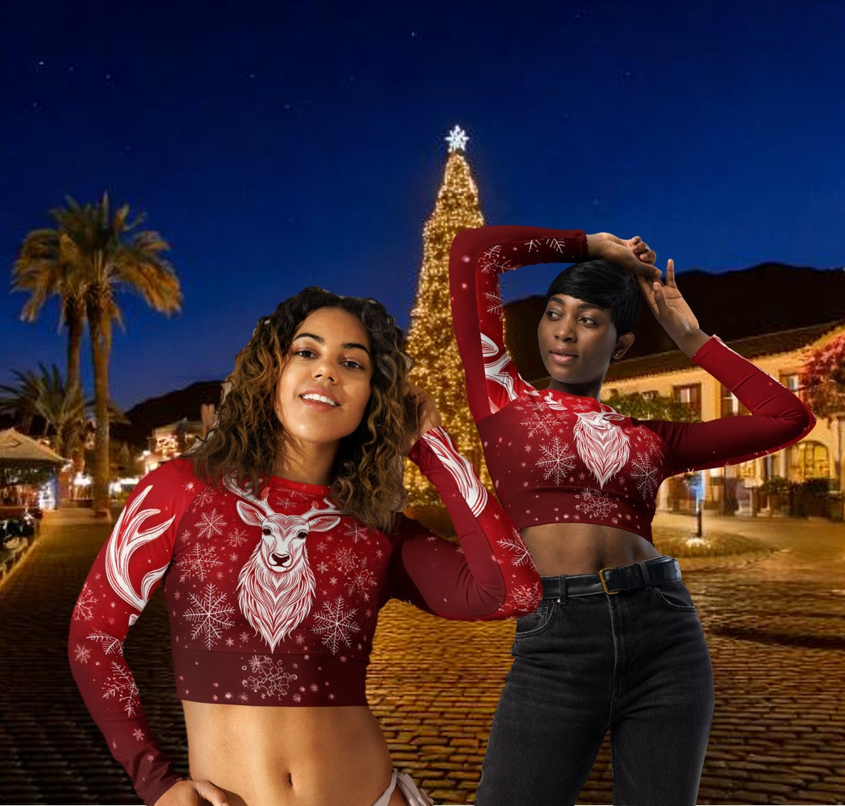 christmas-cropped-top-deep-red-party-top-reindeer-snowflakes-design-pullover-party-sweater-top-wickedyo_3